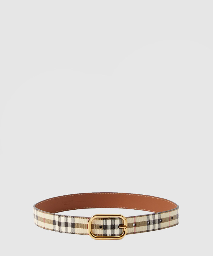 [BURBERRY-버버리]체크 레더 벨트 80660591