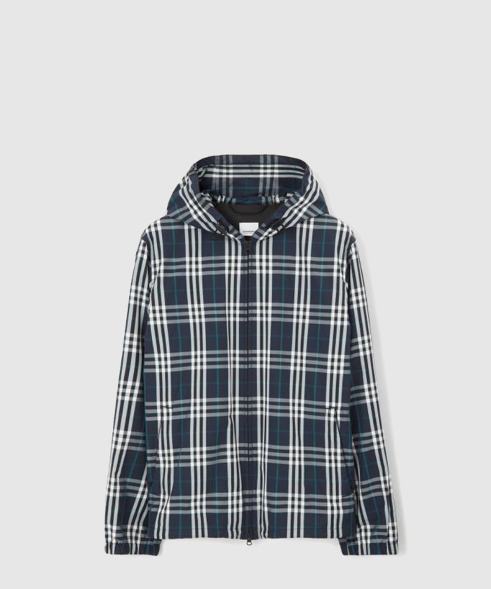 [BURBERRY-버버리]체크 후드 자켓 80708711