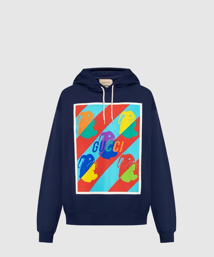 [GUCCI-구찌]티셔츠 버니 프린트 코튼 저지 스웨트셔츠 728986