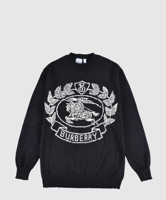 [BURBERRY-버버리]로고 인타르시아 울 블렌드 스웨터 80083701