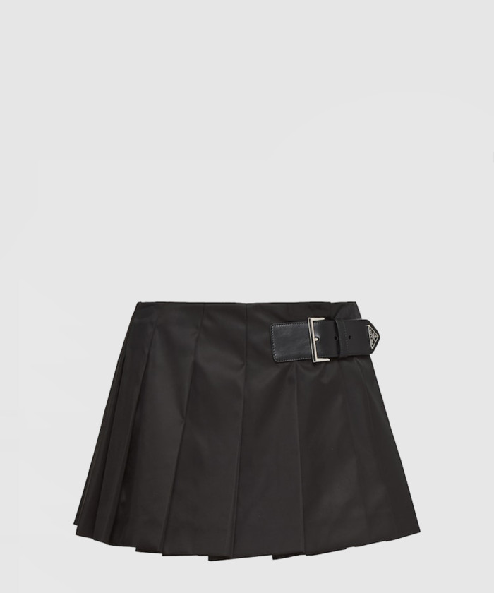 [PRADA-프라다]플리츠 리나일론 미니스커트 21H922