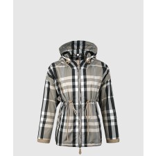 [BURBERRY-버버리]라이트체크 후드 윈드브레이커 더스티 샌드 자켓 80392331