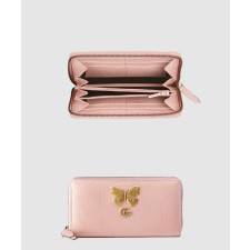 [GUCCI-구찌]원지퍼형 더블 G 나비 지갑 499363
