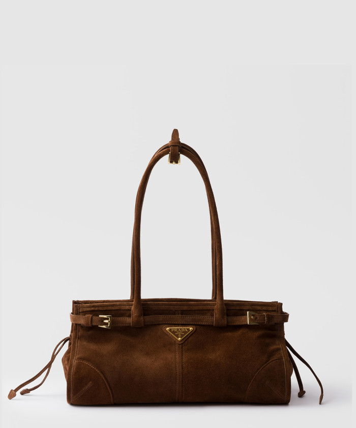 [PRADA-프라다]미디엄 스웨이드 레더 클러치 1BA426