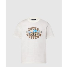 [LOUIS VUITTON-루이비통]그래픽 코튼 앤드 리넨 블렌드 티셔츠 1AFWUR