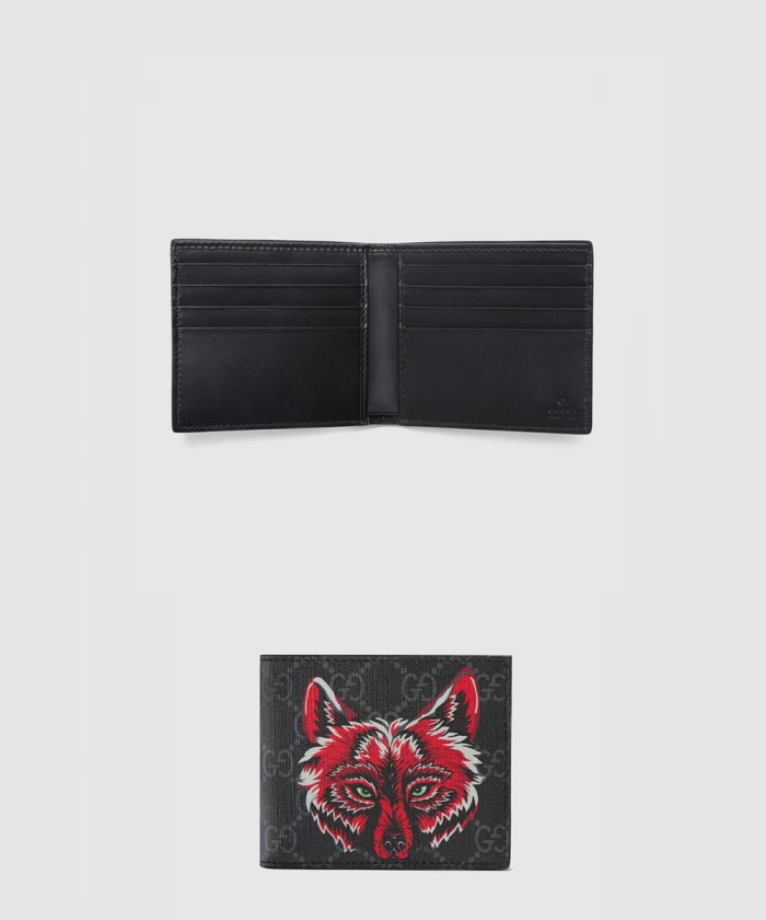 [GUCCI-구찌]GG 울프헤드 프린트 반지갑 451268