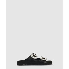 [ROGER VIVIER-로저비비에]슬라이디 비브 스트라스 버클 슬라이드 4581