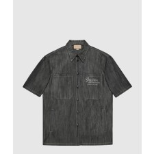 [GUCCI-구찌]자카드 디테일 데님 셔츠 782396