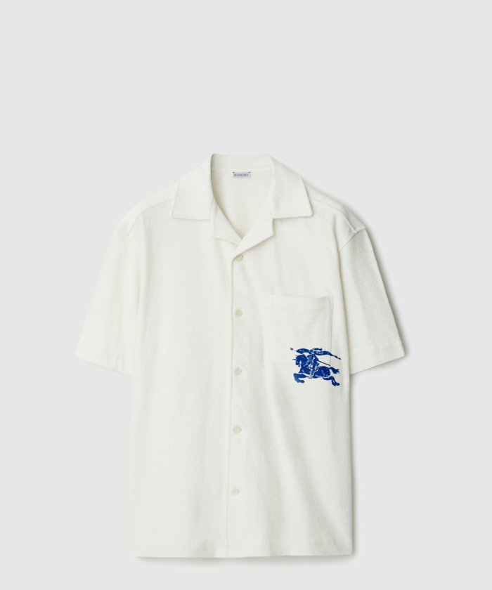 [BURBERRY-버버리]코튼 타월링 테리  반팔 티셔츠 80900571