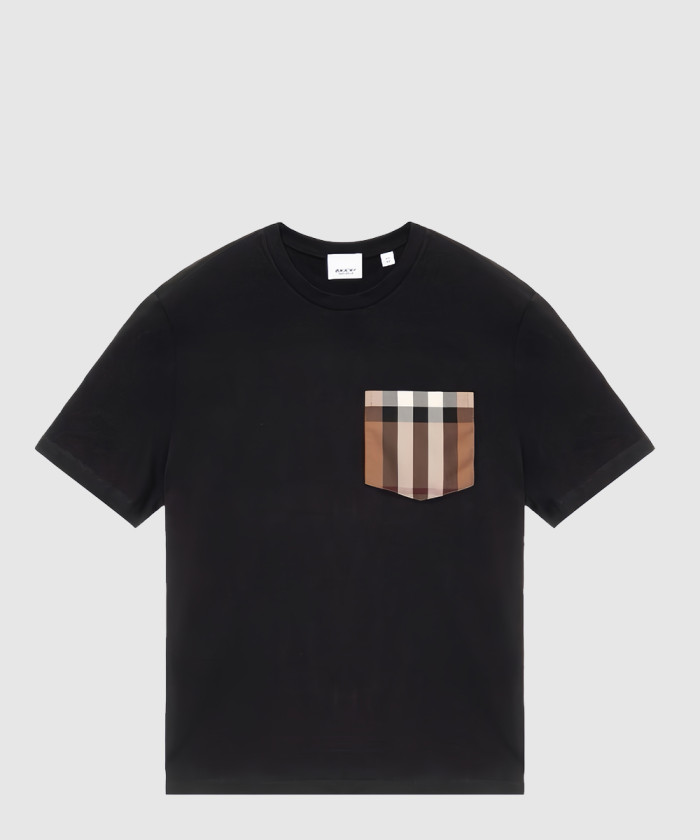 [BURBERRY-버버리]체크 포켓 코튼 오버사이즈 티셔츠 80803231