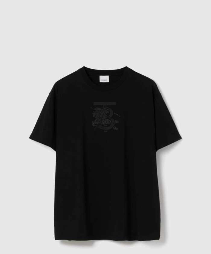 [BURBERRY-버버리]엠브로이더리 모노그램 코튼 티셔츠 80697621