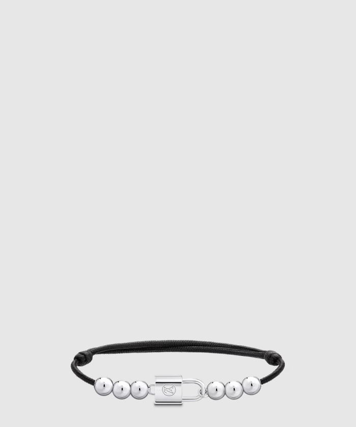 [LOUIS VUITTON-루이비통]실버 락킷 비즈 팔찌 Q05729