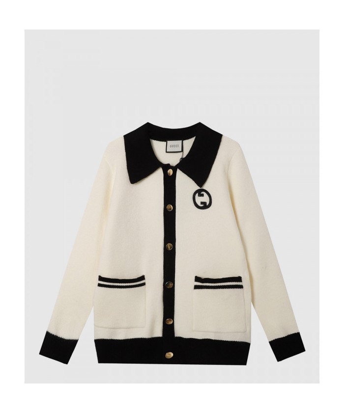 [GUCCI-구찌]로고 니트 코트 743037