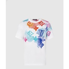 [LOUIS VUITTON-루이비통]프린티드 쇼트 슬리브드 코튼 티셔츠 1A8QWA