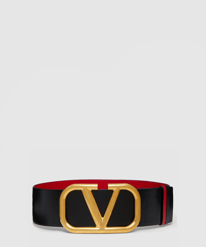 [VALENTINO-발렌티노]유광 송아지 가죽 브이로고 시그니처 리버시블 벨트