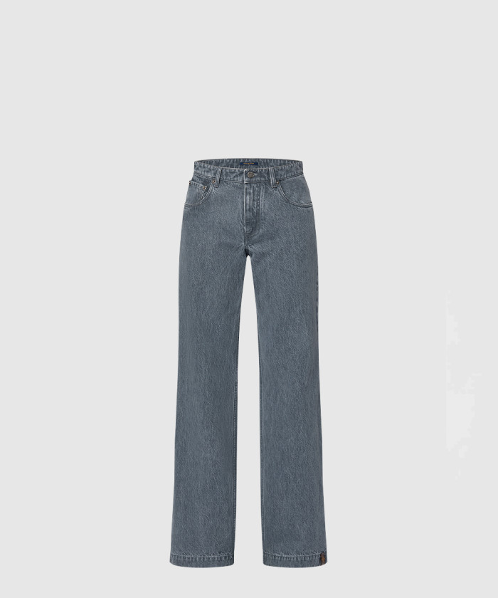 [LOUIS VUITTON-루이비통]워시드 데님 와이드 레그 진 1AFTHJ