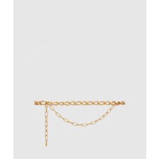 [SAINT LAURENT-생로랑]메탈 이중 체인 벨트 660507
