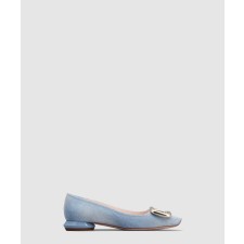 [ROGER VIVIER-로저비비에]메탈 버클 데님 발레 슈즈 6503