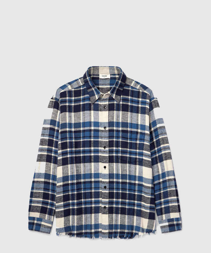 [CELINE-셀린느]플레이드 체크 코튼 플란넬 셔츠 2C59A3