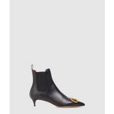 [VALENTINO-발렌티노]브이로그 가죽 앵클부츠