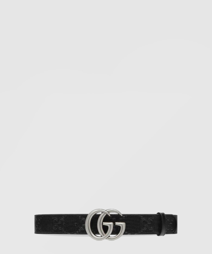[GUCCI-구찌]GG 마몽 엠보스 레더 벨트 406831