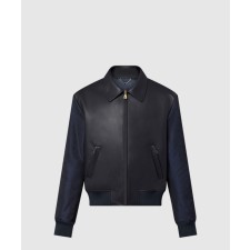 [LOUIS VUITTON-루이비통]레더 믹스 블루종 1AFQL5