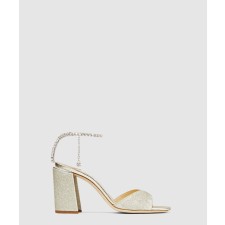[JIMMY CHOO-지미추]Saeda Sandal Block Heel 85