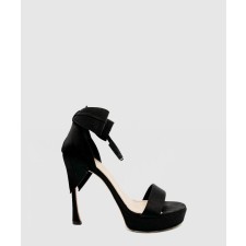 [DIOR-디올]새틴 리본 플랫폼 힐 KCQ93