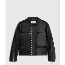 [CELINE-셀린느]레이서 소프트 램스킨 재킷 2EG693