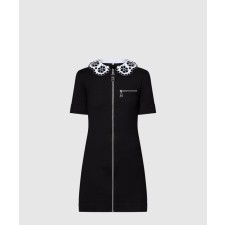 [LOUIS VUITTON-루이비통]브로더리 칼라 집업 니트 드레스 1AGAGO