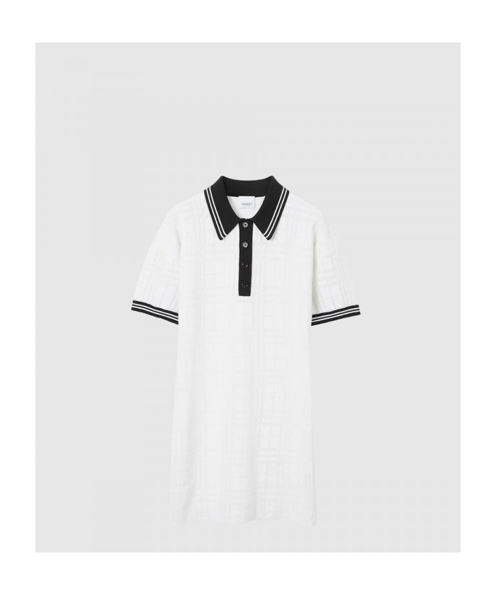 [BURBERRY-버버리]체크 테크니컬 코튼 폴로 셔츠 드레스 80726511