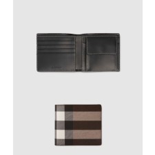 [BURBERRY-버버리]체크 레더 바이폴드 코인 지갑 80528021