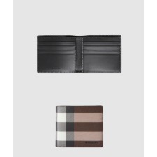 [BURBERRY-버버리]체크 레더 바이폴드 지갑 80527901