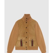 [GUCCI-구찌]스웨이드 봄버 재킷  ‎764343