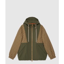 [GUCCI-구찌]GG 코튼 캔버스 지퍼 재킷 742813