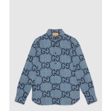 [GUCCI-구찌]점보 GG 체크 울 셔츠 770438