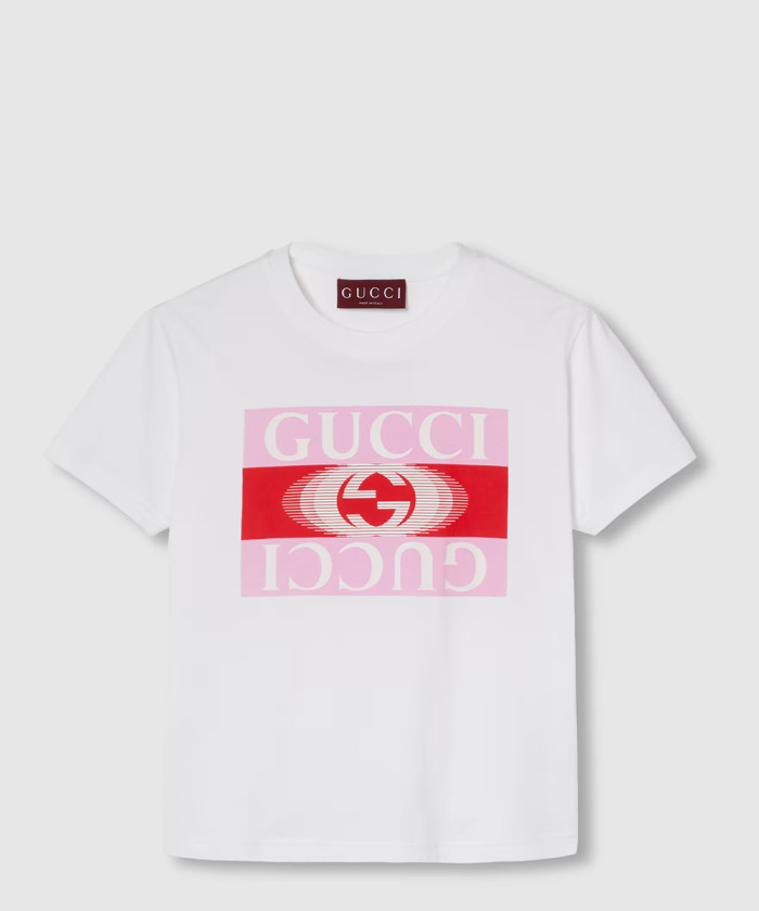 [GUCCI-구찌]구찌 프린트 코튼 저지 티셔츠 787299