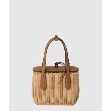 [MIUMIU-미우미우]고리버들과 가죽 핸드백 5BA222