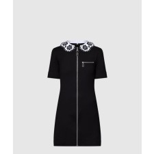 [LOUIS VUITTON-루이비통]브로더리 칼라 집업 니트 드레스 1AGAGP