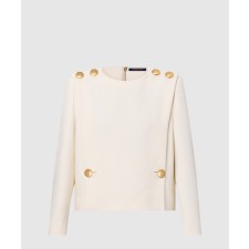 [LOUIS VUITTON-루이비통]해머드 버튼 블라우스 1AFUYQ