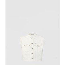 [LOUIS VUITTON-루이비통]프레이드 헴 슬리브리스 데님 재킷 1ABPVJ