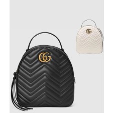 [GUCCI-구찌]GG 마몽 마틀라세 레더 백팩 476671