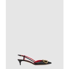 [VALENTINO-발렌티노]송아지 가죽 슬링백 펌프스