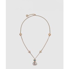 [GUCCI-구찌]크리스털 더블 G 목걸이 753868