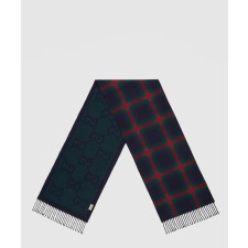 [GUCCI-구찌]GG 스코틀랜드 체크 울 스카프 715385