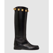 [VALENTINO-발렌티노]송아지 가죽 로만 스터드 부츠