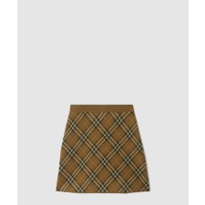 [BURBERRY-버버리]체크 울 블렌드 미니 스커트 80986711