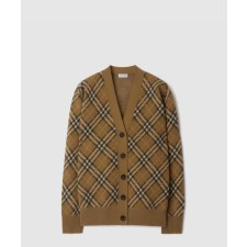 [BURBERRY-버버리]체크 울 모헤어 블렌드 카디건 80996211