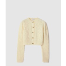 [BURBERRY-버버리]크롭 아란 울 블렌드 카디건 80979671