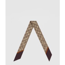 [GUCCI-구찌]GG 프린트 홀스빗 실크 넥 보우 663719